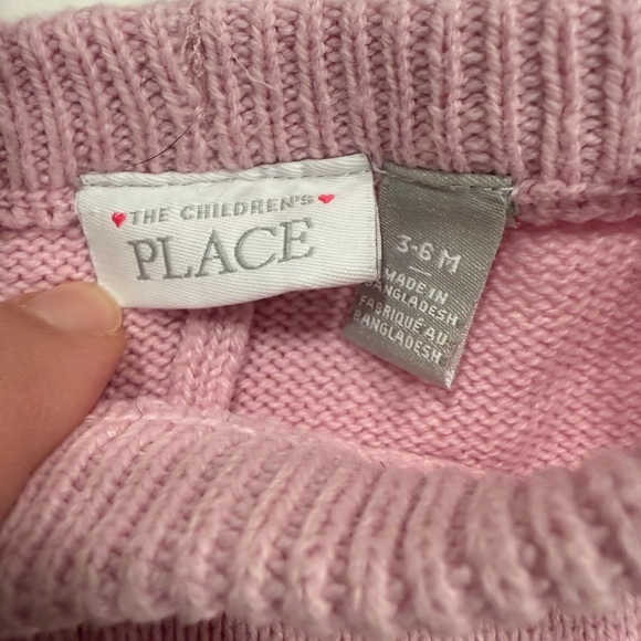 The Children’s Place Pink Knit Sweater and Pants set- 3-6months - Picture 4 of 4